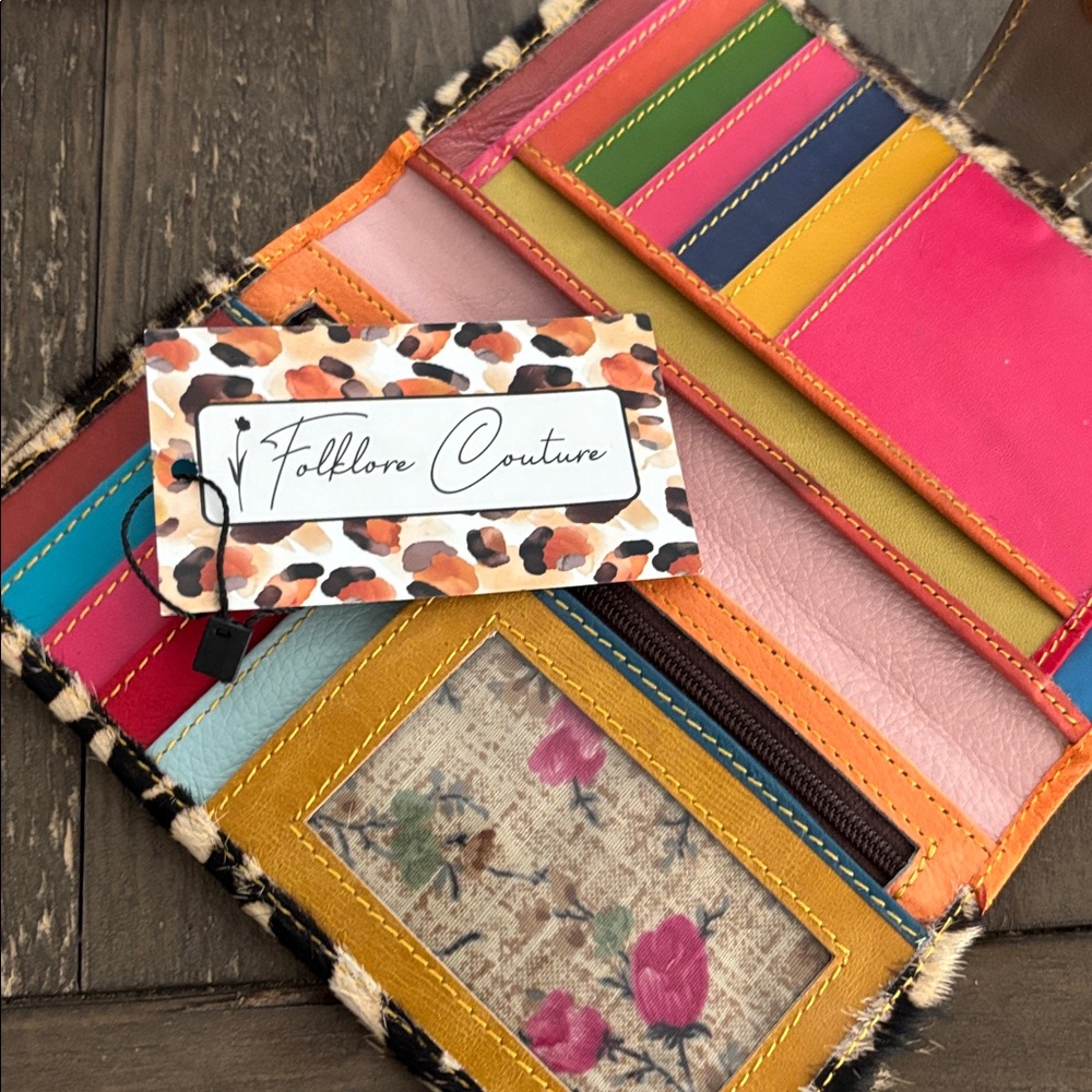Colorblock Haircalf Wallet